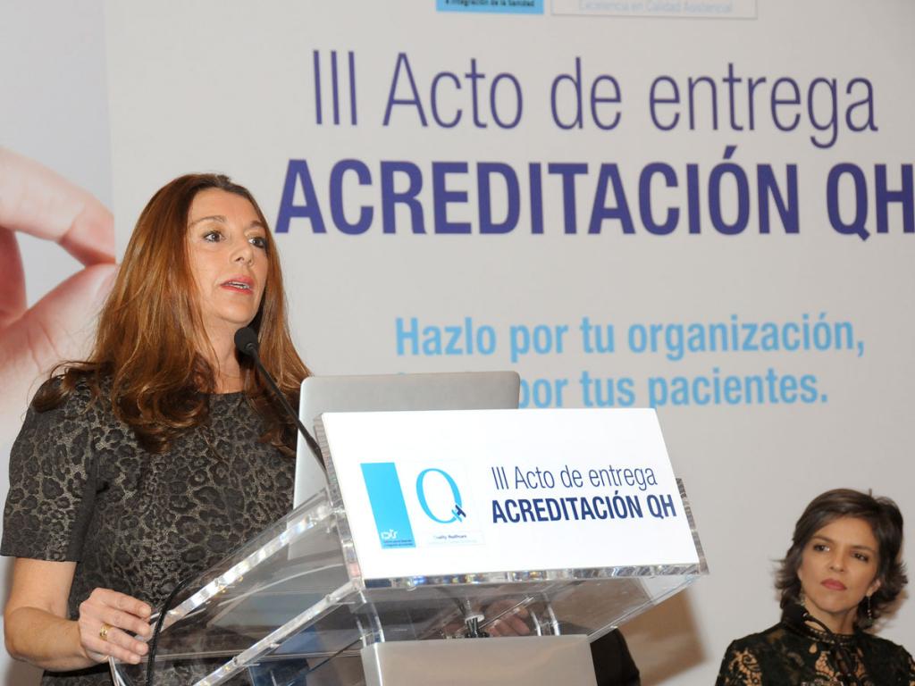 Francisca Enriquez, del Complejo Hospitalario Universitario de Granada, habló en nombre de las organizaciones acreditadas