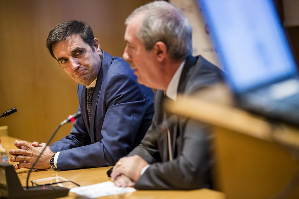 José Luis Simón y Luis Mayero durante el turno de preguntas de los asistentes