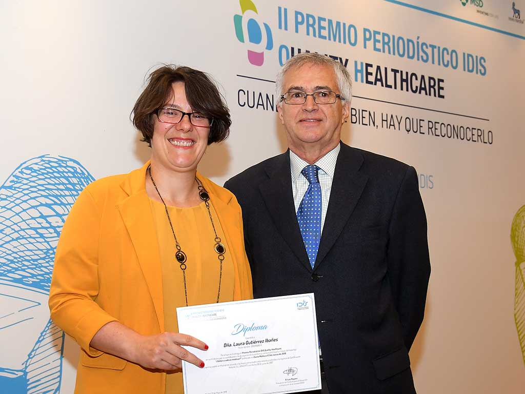 Laura Gutiérrez (Diario Médico), ganadora del II Premio Periodístico IDIS