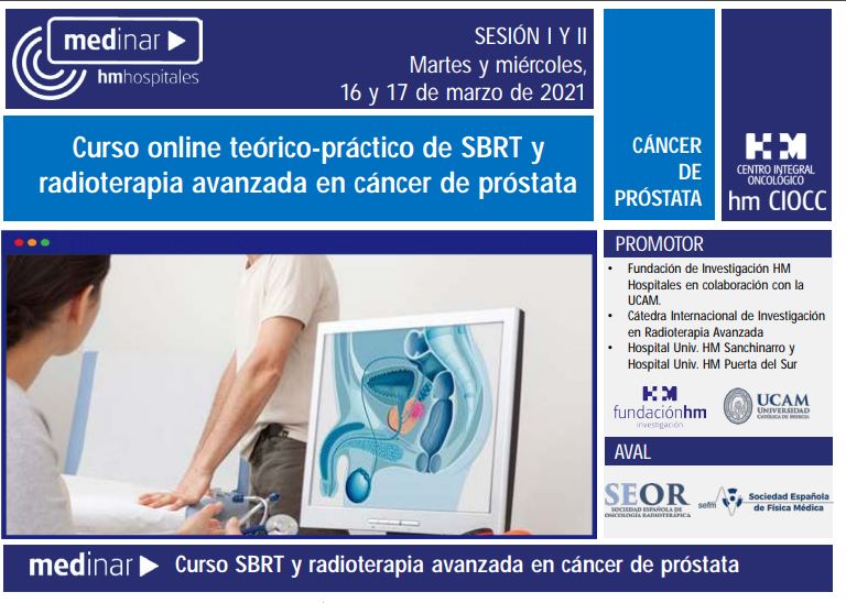 Curso online teórico-práctico de SBRT y radioterapia avanzada en cáncer de próstata