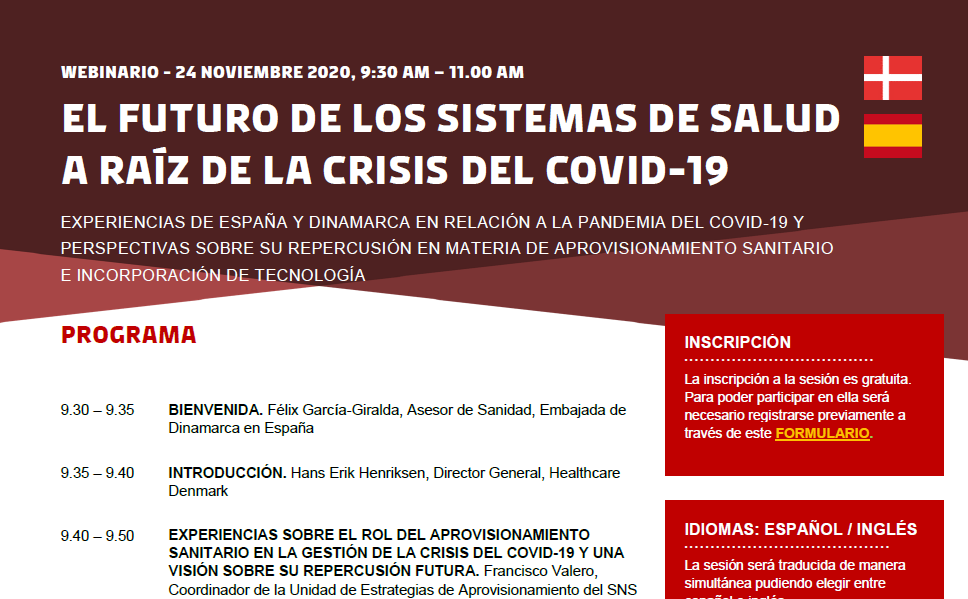 Webinario “El futuro de los sistemas de salud a raíz de la crisis del COVID-19”