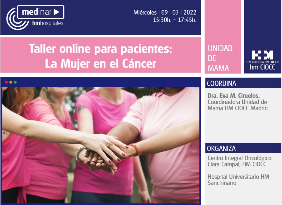 Taller online para pacientes: La Mujer en el Cáncer