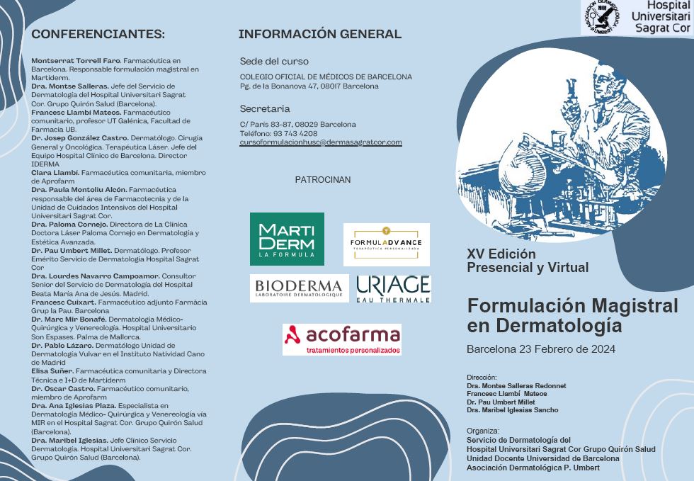 XV edición del curso Formulación Magistral en Dermatología